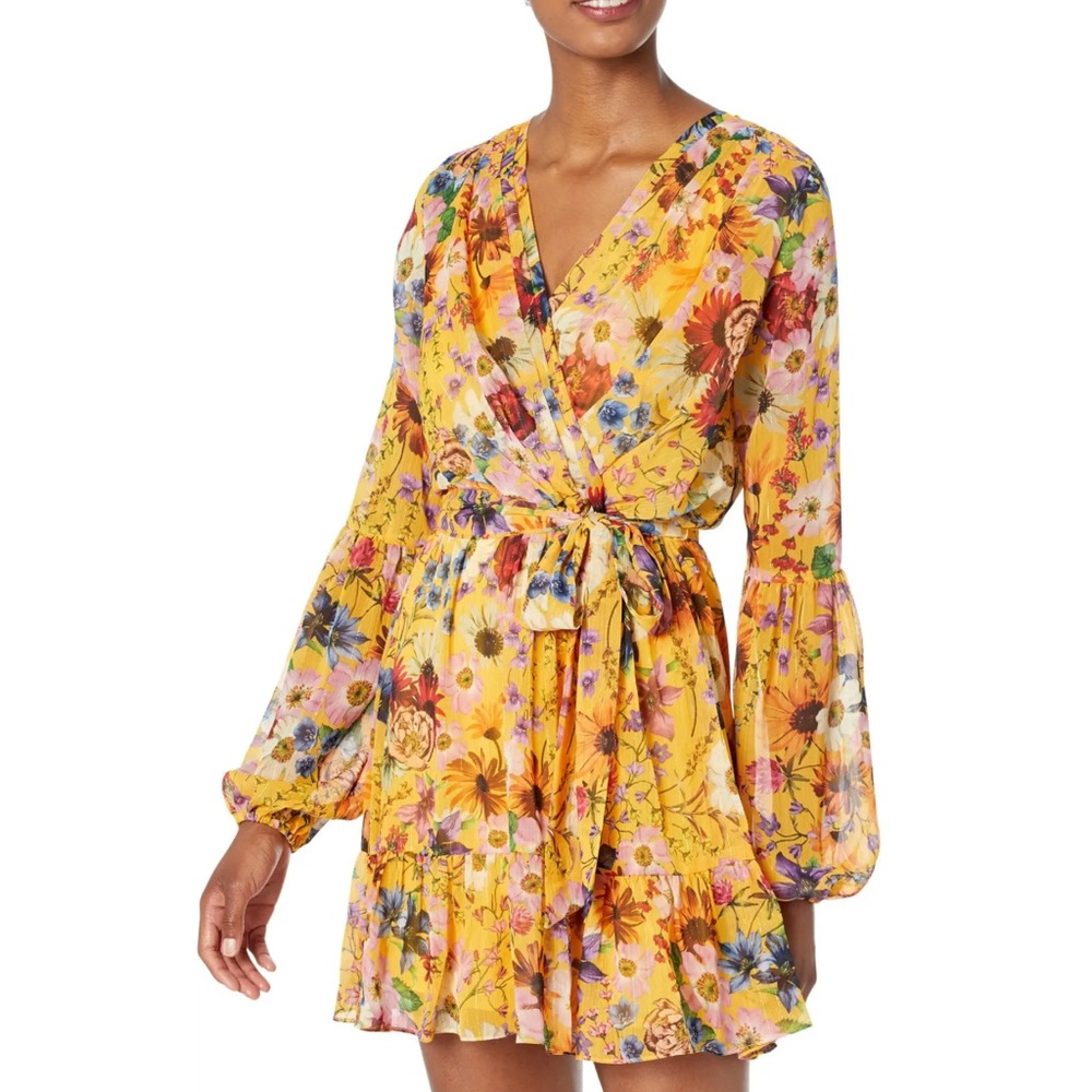 Betsy & Adam floral print Longsleeve dress